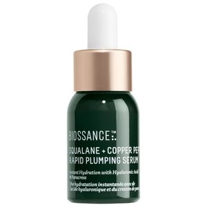 SALE! Biossance Squalane Hyaluronic Acid Copper Peptide Rapid Plumping Serum NIB